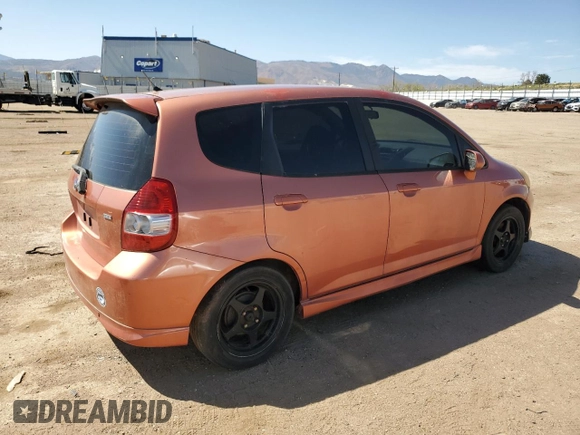 2008 Honda Fit Sport with VIN JHMGD37668S048115, listed as a Copart auction lot 53116275 with 114,050 mi miles and Clean Title. Bid and sale history available at carsss.com. Image 3.