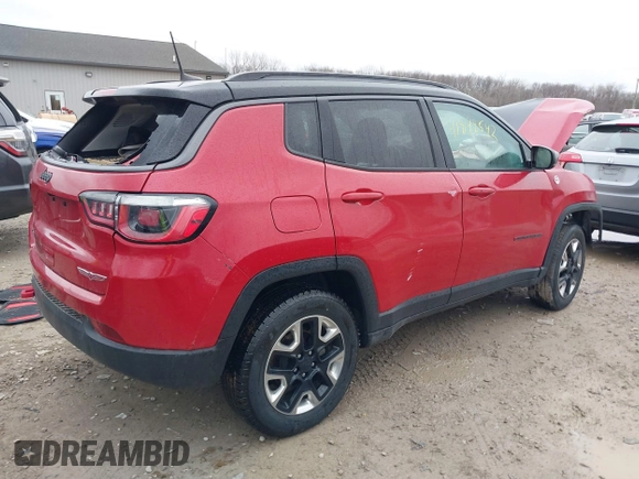 2018 Jeep Compass Trailhawk with VIN 3C4NJDDB2JT441865, listed as a IAAI auction lot 41848542 with 109,696 mi miles and . Bid and sale history available at carsss.com. Image 4.