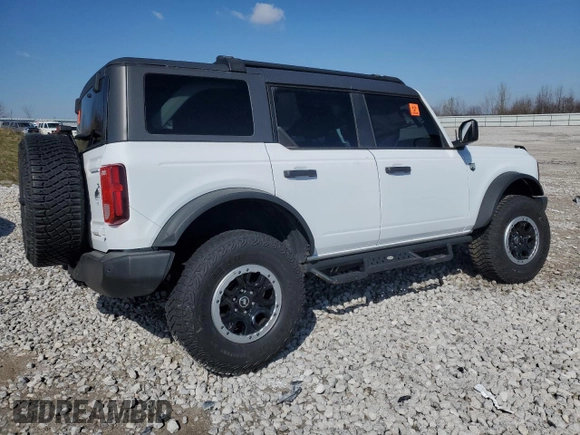 2023 Ford Bronco with VIN 1FMEE5DP1PLA95751, listed as a Copart auction lot 52571225 with Not provided miles and Salvage title. Bid and sale history available at DreamBid. Image 3.
