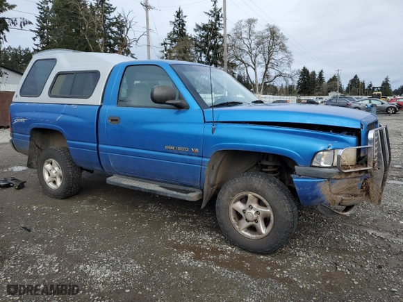 1998 Dodge Ram 1500 with VIN 1B7HF16Z2WS627647, listed as a Copart auction lot 46144705 with 212,532 mi miles and Salvage Title. Bid and sale history available at carsss.com. Image 4.