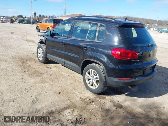 2017 Volkswagen Tiguan S with VIN WVGAV7AX6HK016922, listed as a IAAI auction lot 42032319 with 104,358 mi miles and . Bid and sale history available at DreamBid. Image 3.