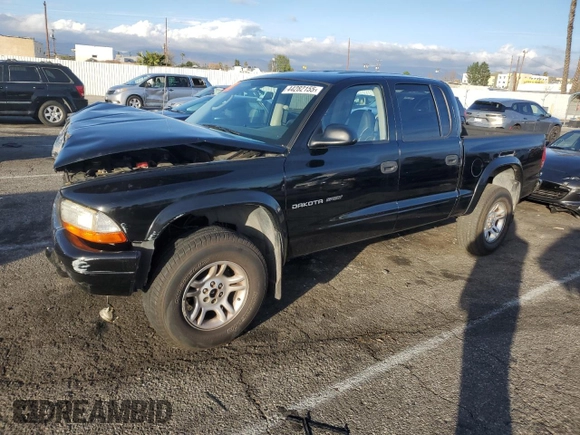 2002 Dodge Dakota Sport with VIN 1B7HG38N82S697439, listed as a Copart auction lot 44282155 with 239,414 mi miles and Salvage Title. Bid and sale history available at carsss.com. Image 1.