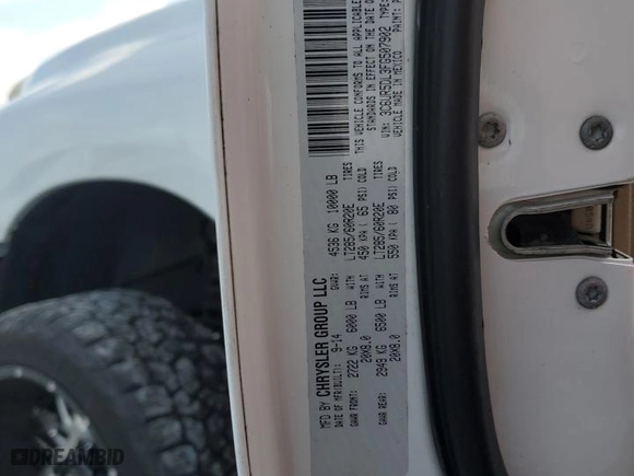 2015 Ram 2500 Big Horn with VIN 3C6UR5DL3FG507902, listed as a Copart auction lot 51577635 with 0 mi miles and Salvage Title. Bid and sale history available at carsss.com. Image 14.