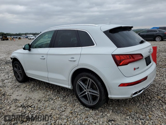 2020 Audi SQ5 Premium Plus with VIN WA1B4AFY3L2019337, listed as a Copart auction lot 52568604 with 50,777 mi miles and . Bid and sale history available at DreamBid. Image 2.