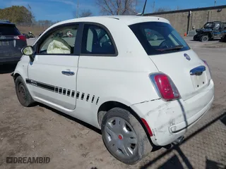 2012 FIAT 500 Pop with VIN 3C3CFFAR3CT343957, listed as a IAAI auction lot 41898756 with 26,871 mi miles. Bid and sale history available at carsss.com. Image 3.