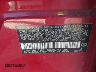 2014 Lexus IS 250 z VIN JTHCF1D22E5014925, wystawiony jako IAAI lot #41580633 z przebiegiem 118 800 mil mil oraz . Historia ofert i sprzedaży dostępna na DreamBid. Obrazek 9.