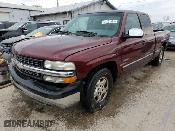 2002 Chevrolet Silverado 1500 LT with VIN 2GCEC19TX21275124, listed as a Copart auction lot 53451865 with 152,538 mi miles and Salvage Title. Bid and sale history available at DreamBid. Image 1.