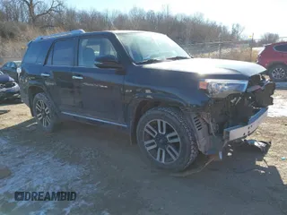 2018 Toyota 4Runner SR5 with VIN JTEBU5JR7J5491402, listed as a IAAI auction lot 41419677 with 107,898 mi miles. Bid and sale history available at carsss.com. Image 1.
