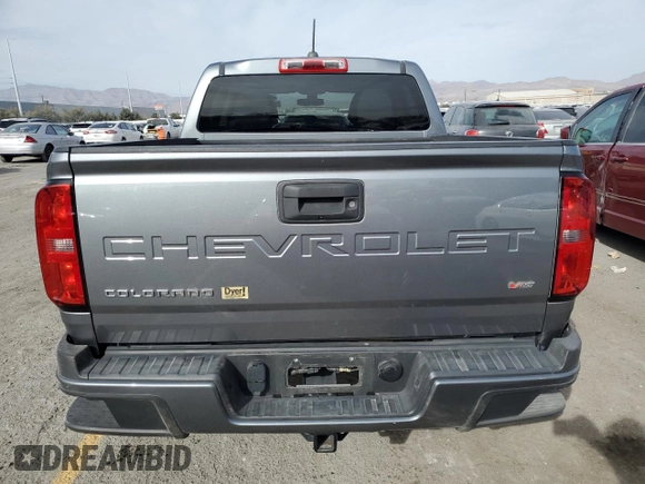 2021 Chevrolet Colorado 2WD Work Truck with VIN 1GCGSBEN5M1130655, listed as a Copart auction lot 42762755 with 109,716 mi miles and Salvage title. Bid and sale history available at DreamBid. Image 6.
