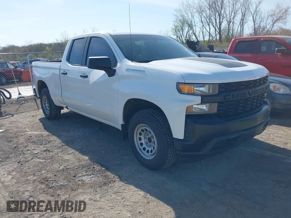 2019 Chevrolet Silverado 1500 Work Truck with VIN 1GCRYAEH0KZ337755, listed as a IAAI auction lot 42071414 with 46,623 mi miles and . Bid and sale history available at DreamBid. Image 1.