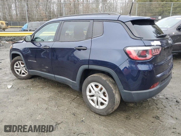 2018 Jeep Compass Sport with VIN 3C4NJCAB0JT233367, listed as a Copart auction lot 85420204 with 105,812 mi miles and Salvage Title. Bid and sale history available at carsss.com. Image 2.