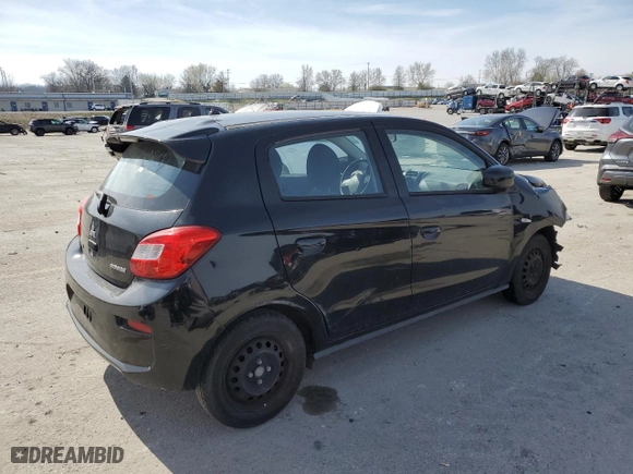 2017 Mitsubishi Mirage ES with VIN ML32A3HJ4HH002029, listed as a Copart auction lot 48679835 with 91,427 mi miles and Salvage Title. Bid and sale history available at carsss.com. Image 3.
