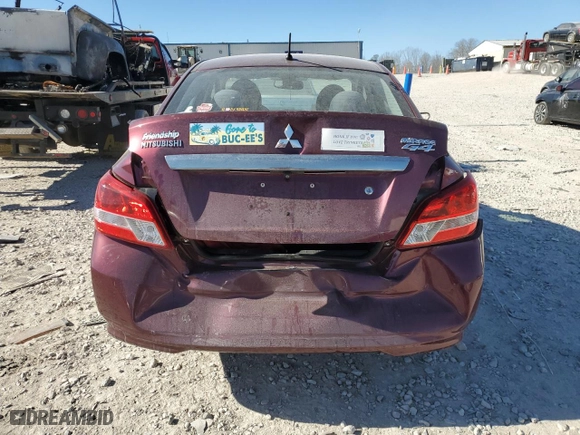 2017 Mitsubishi Mirage G4 ES with VIN ML32F3FJ9HHF09564, listed as a Copart auction lot 47169875 with 43,199 mi miles and Salvage Title. Bid and sale history available at carsss.com. Image 6.