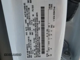 2022 Ford F-350 XL с VIN 1FT8W3A66NEF77356, выставлен на аукционе Copart как лот 61761895 с пробегом 32 113 миль миль и Списание • Salvage title. История ставок и продаж доступна на DreamBid. Изображение 13.