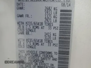 2014 Infiniti QX60 z VIN 5N1AL0MN6EC552444, wystawiony jako Copart lot #57616755 z przebiegiem 80 864 mil mil oraz Szkoda całkowita • Salvage title. Historia ofert i sprzedaży dostępna na DreamBid. Obrazek 13.