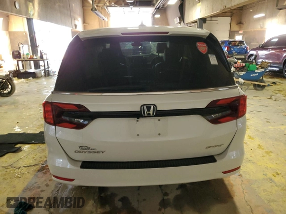 2023 Honda Odyssey Sport with VIN 5FNRL6H7XPB001834, listed as a Copart auction lot 41436155 with 35,561 mi miles and Non Repairable. Bid and sale history available at carsss.com. Image 6.