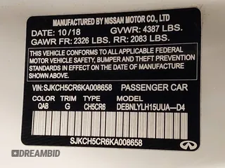 2019 Infiniti QX30 Luxe with VIN SJKCH5CR6KA008658, listed as a IAAI auction lot 41943237 with 88,704 mi miles and . Bid and sale history available at DreamBid. Image 9.