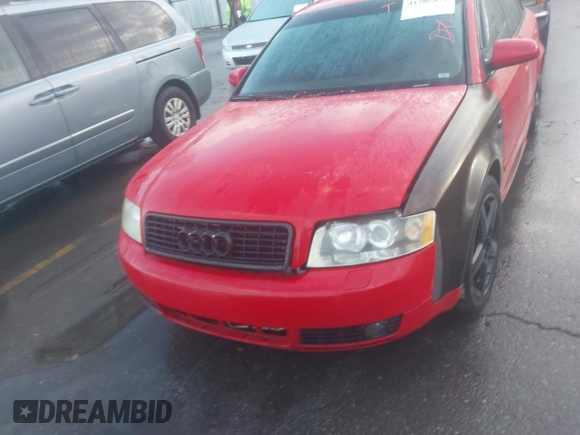 2004 Audi A4 1.8T with VIN WAULC68EX4A224462, listed as a IAAI auction lot 41705471 with 167,748 mi miles. Bid and sale history available at carsss.com. Image 6.