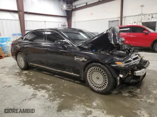 2020 Genesis G90 3.3T Premium with VIN KMTF34PA8LU081156, listed as a Copart auction lot 44808875 with 53,629 mi miles and Salvage Title. Bid and sale history available at carsss.com. Image 4.