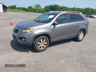 2011 Kia Sorento LX with VIN 5XYKT4A1XBG061125, listed as a IAAI auction lot 42576972 with 201,187 mi miles and . Bid and sale history available at DreamBid. Image 2.