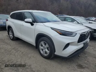 2022 Toyota Highlander L with VIN 5TDCZRBHXNS210846, listed as a Copart auction lot 87204684 with 19,239 mi miles and Salvage title. Bid and sale history available at DreamBid. Image 4.