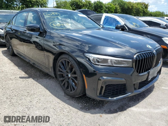 2021 BMW 7 Series 750i xDrive with VIN WBA7U2C08MCF16539, listed as a Copart auction lot 49942073 with 19,846 mi miles. Bid and sale history available at carsss.com. Image 4.