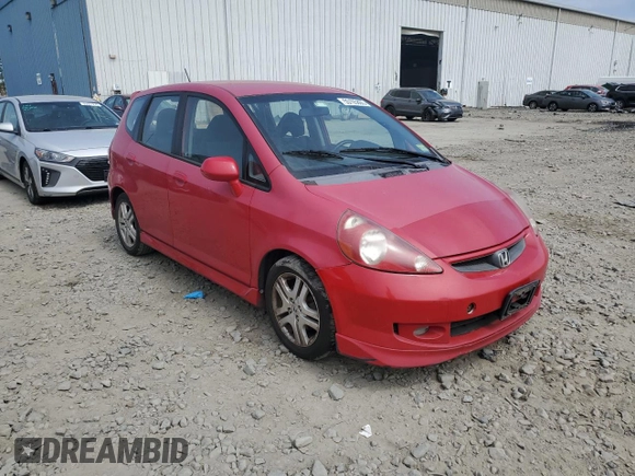2007 Honda Fit Sport with VIN JHMGD37677S068288, listed as a Copart auction lot 55105865 with Not provided miles and Clean title. Bid and sale history available at DreamBid. Image 4.