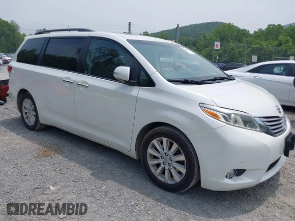 2015 Toyota Sienna XLE with VIN 5TDYK3DC3FS586329, listed as a IAAI auction lot 42496805 with 132,828 mi miles and . Bid and sale history available at DreamBid. Image 1.