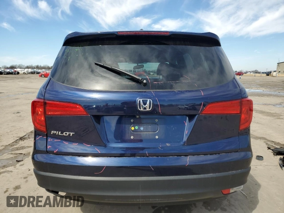 2016 Honda Pilot EX-L with VIN 5FNYF5H70GB038825, listed as a Copart auction lot 46482875 with 22,320 mi miles and Salvage Title. Bid and sale history available at DreamBid. Image 6.