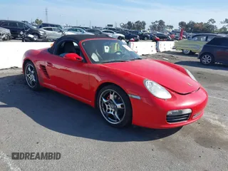 2008 Porsche Boxster S with VIN WP0CB29858U730258, listed as a IAAI auction lot 41718569 with 209,434 mi miles. Bid and sale history available at carsss.com. Image 1.