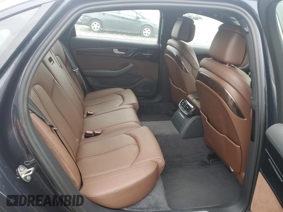 2018 Audi A8 with VIN WAU44AFD0JN000152, listed as a Copart auction lot 62844254 with 47,325 mi miles and Salvage title. Bid and sale history available at DreamBid. Image 10.