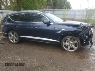 2023 Genesis GV80 with VIN KMUHCESCXPU120743, listed as a Copart auction lot 55306585 with 48,913 mi miles and Salvage title. Bid and sale history available at DreamBid. Image 4.
