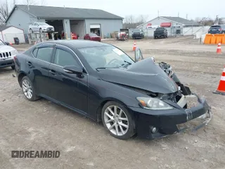 2011 Lexus IS 250 with VIN JTHCF5C21B5044888, listed as a IAAI auction lot 42013666 with 186,390 mi miles. Bid and sale history available at carsss.com. Image 1.
