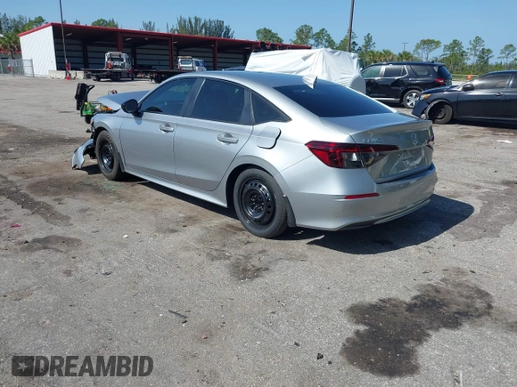 2025 Honda Civic Sport with VIN 2HGFE2F57SH522960, listed as a IAAI auction lot 42016973 with 3,689 mi miles and . Bid and sale history available at DreamBid. Image 3.