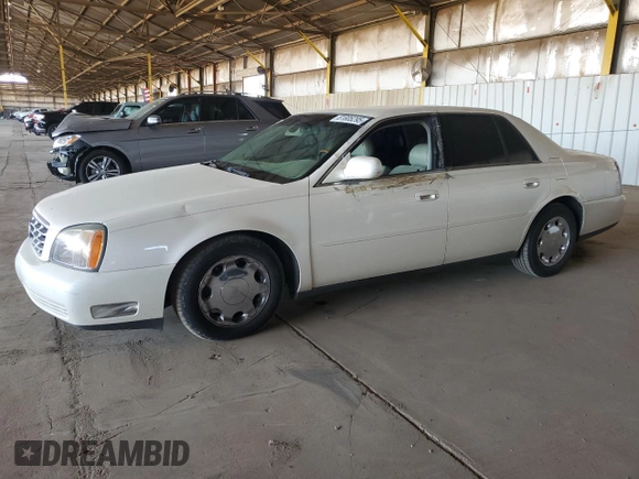 2001 Cadillac DeVille DHS z VIN 1G6KE57Y41U150631, wystawiony jako Copart lot #61805295 z przebiegiem 96 158 mil mil oraz Czysty tytuł • Clean title. Historia ofert i sprzedaży dostępna na DreamBid. Obrazek 1.