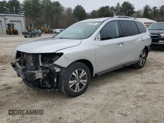 2017 Nissan Pathfinder Platinum with VIN 5N1DR2MN7HC670613, listed as a Copart auction lot 49794695 with 219,105 mi miles and Salvage Title. Bid and sale history available at carsss.com. Image 1.