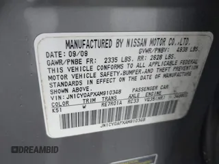 2010 Infiniti M with VIN JN1CY0APXAM910348, listed as a IAAI auction lot 42404010 with 216,965 mi miles and . Bid and sale history available at DreamBid. Image 9.