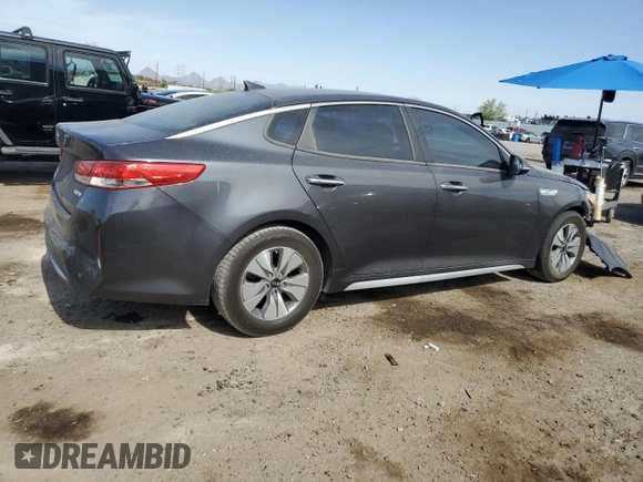 2017 Kia Optima z VIN KNAGT4LE6H5018812, wystawiony jako Copart lot #59236785 z przebiegiem 111 117 mil mil oraz Czysty tytuł • Clean title. Historia ofert i sprzedaży dostępna na DreamBid. Obrazek 3.