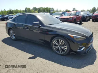 2018 Infiniti Q50 3.0t LUXE with VIN JN1EV7AP7JM361587, listed as a Copart auction lot 55641755 with 23,059 mi miles and Clean Title. Bid and sale history available at carsss.com. Image 4.
