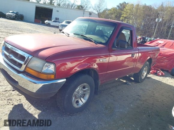 1999 Ford Ranger XL with VIN 1FTYR10C3XUA01607, listed as a IAAI auction lot 41844651 with 209,343 mi miles. Bid and sale history available at carsss.com. Image 2.