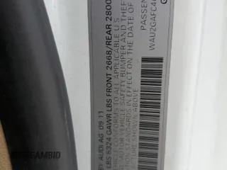 2012 Audi A7 Prestige с VIN WAU2GAFC4CN056443, выставлен на аукционе Copart как лот 60077495 с пробегом 182 818 миль миль и Списание • Salvage title. История ставок и продаж доступна на DreamBid. Изображение 13.