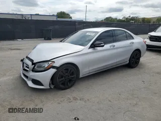 2017 Mercedes-Benz C with VIN 55SWF4JB9HU183698, listed as a Copart auction lot 52254345 with 92,936 mi miles and Clean Title. Bid and sale history available at carsss.com. Image 1.