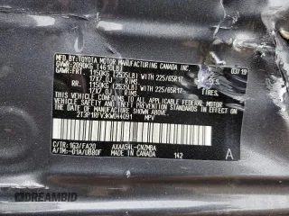 2019 Toyota RAV4 XLE with VIN 2T3P1RFV3KW044091, listed as a Copart auction lot 48116145 with 46,008 mi miles and Salvage Title. Bid and sale history available at DreamBid. Image 15.