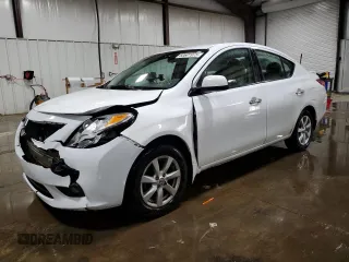 2013 Nissan Versa SV with VIN 3N1CN7AP7DL818985, listed as a Copart auction lot 60601975 with 96,456 mi miles and Salvage title. Bid and sale history available at DreamBid. Image 1.