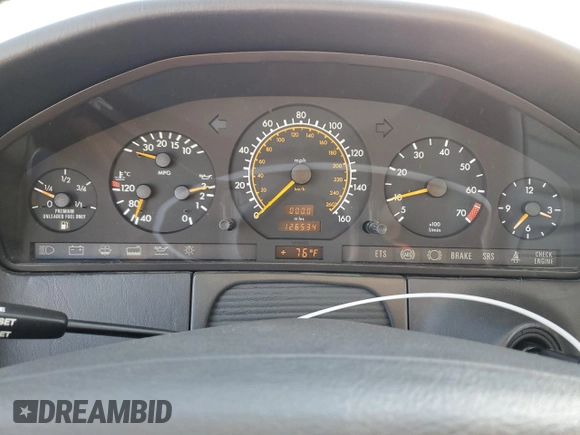 1995 Mercedes-Benz S 320 with VIN WDBGA32E8SA252144, listed as a Copart auction lot 77053484 with 126,534 mi miles and Clean Title. Bid and sale history available at DreamBid. Image 9.