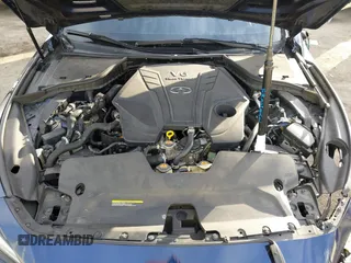 2021 Infiniti Q50 Red Sport 400 with VIN JN1FV7DPXMM850652, listed as a IAAI auction lot 41252436 with 48,380 mi miles and . Bid and sale history available at DreamBid. Image 10.