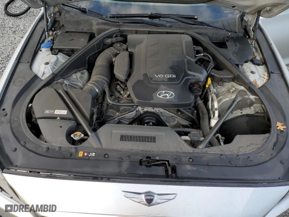 2016 Hyundai Genesis 3.8L with VIN KMHGN4JE7GU144113, listed as a Copart auction lot 43330685 with 76,164 mi miles and Salvage Title. Bid and sale history available at carsss.com. Image 13.