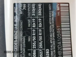 2013 Mercedes-Benz M 350 z VIN 4JGDA5HB2DA105961, wystawiony jako Copart lot #57936645 z przebiegiem 93 293 mil mil oraz Szkoda całkowita • Salvage title. Historia ofert i sprzedaży dostępna na DreamBid. Obrazek 13.