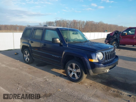 2017 Jeep Patriot High Altitude with VIN 1C4NJRFB5HD155213, listed as a IAAI auction lot 41887573 with 76,959 mi miles and . Bid and sale history available at DreamBid. Image 1.