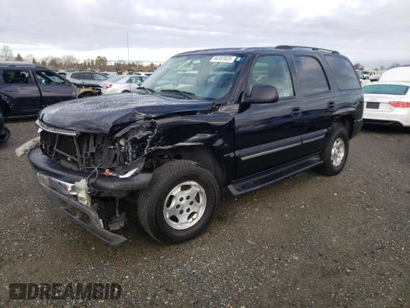 2004 Chevrolet Tahoe LS with VIN 1GNEC13V24R305650, listed as a Copart auction lot 44187625 with 82,000 mi miles and Salvage Title. Bid and sale history available at carsss.com. Image 1.